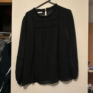 Black business casual blouse